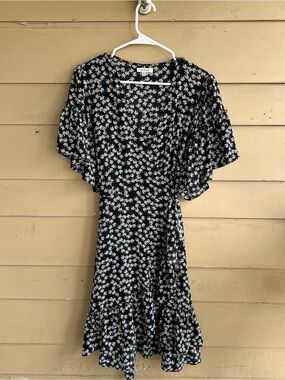 Max Studio Floral Wrap Mini Dress Size S